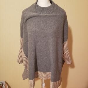 Cocoblue Grey mini sleeve cowl neck sweater small